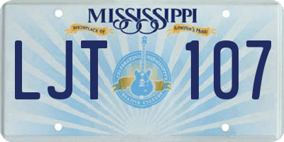 MS license plate LJT107