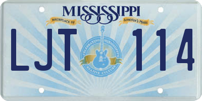 MS license plate LJT114