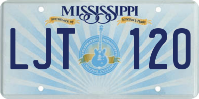 MS license plate LJT120