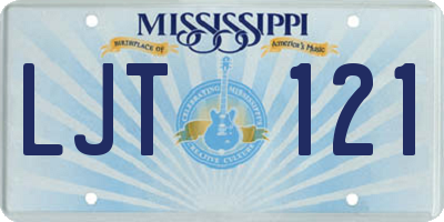 MS license plate LJT121