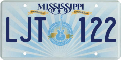 MS license plate LJT122