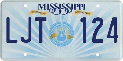 MS license plate LJT124
