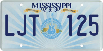 MS license plate LJT125