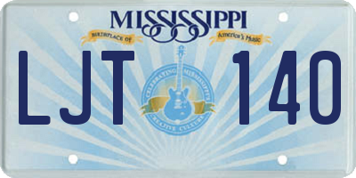 MS license plate LJT140