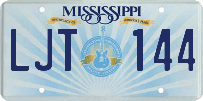 MS license plate LJT144