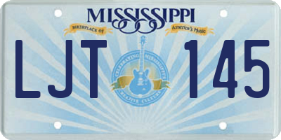 MS license plate LJT145