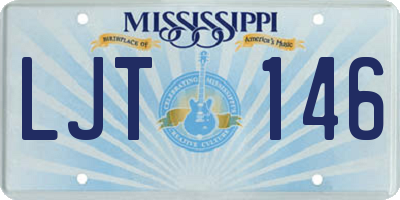 MS license plate LJT146