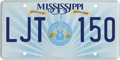 MS license plate LJT150