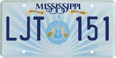 MS license plate LJT151
