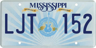 MS license plate LJT152