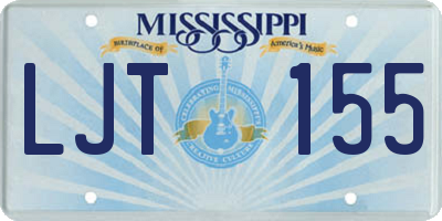 MS license plate LJT155