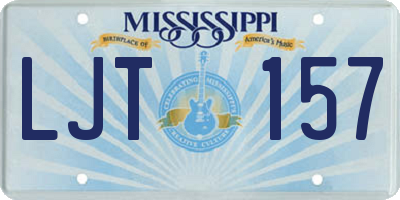MS license plate LJT157