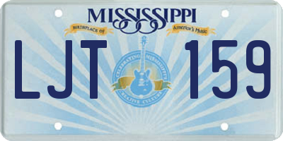 MS license plate LJT159