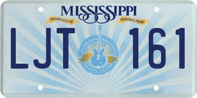 MS license plate LJT161