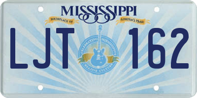 MS license plate LJT162