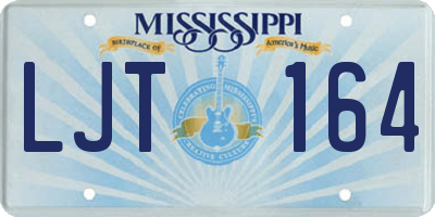 MS license plate LJT164