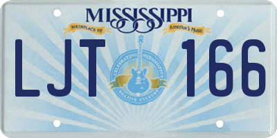 MS license plate LJT166