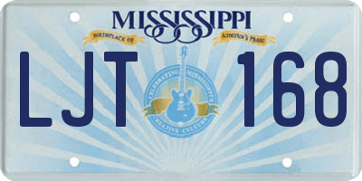 MS license plate LJT168