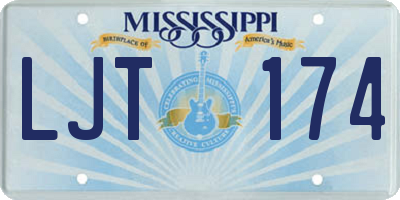MS license plate LJT174
