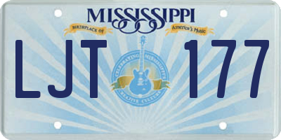 MS license plate LJT177