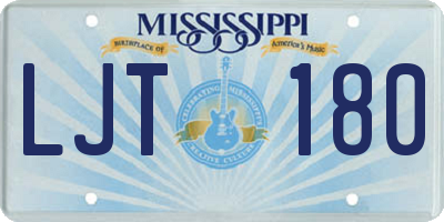 MS license plate LJT180