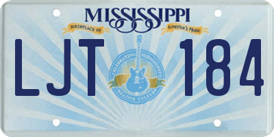 MS license plate LJT184