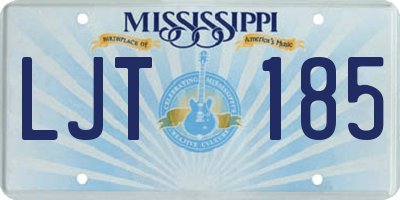 MS license plate LJT185