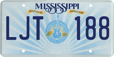 MS license plate LJT188