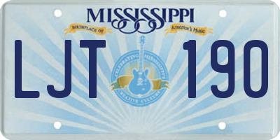 MS license plate LJT190