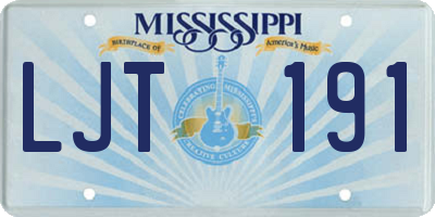 MS license plate LJT191