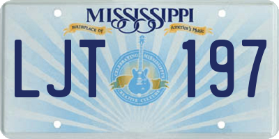 MS license plate LJT197