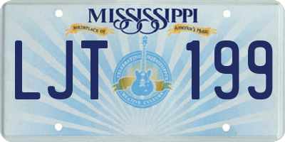 MS license plate LJT199