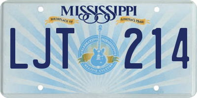 MS license plate LJT214