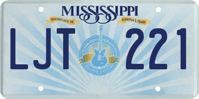 MS license plate LJT221
