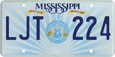 MS license plate LJT224