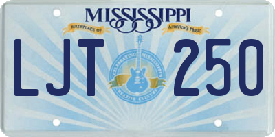 MS license plate LJT250