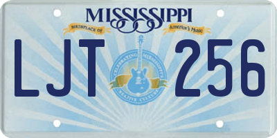 MS license plate LJT256