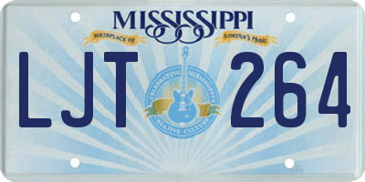 MS license plate LJT264