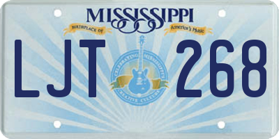 MS license plate LJT268
