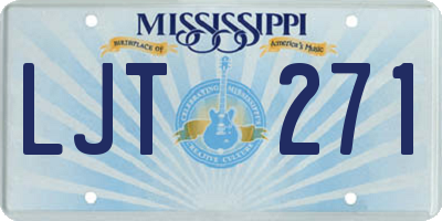 MS license plate LJT271
