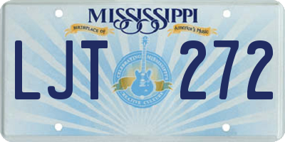 MS license plate LJT272