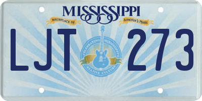 MS license plate LJT273