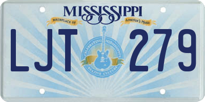 MS license plate LJT279