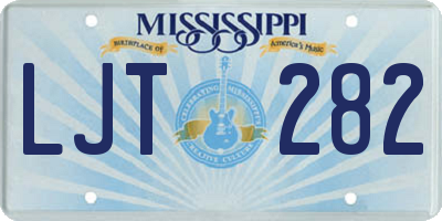 MS license plate LJT282