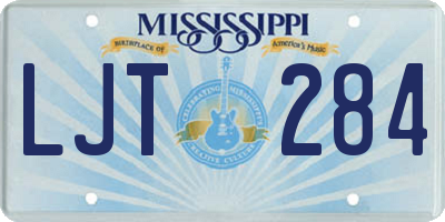 MS license plate LJT284