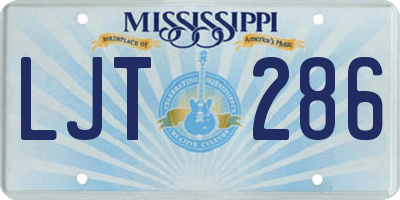 MS license plate LJT286