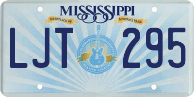 MS license plate LJT295