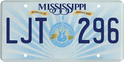 MS license plate LJT296