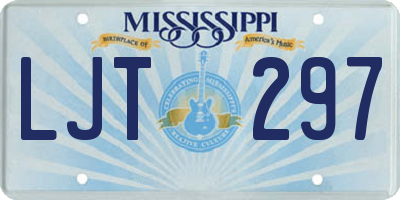 MS license plate LJT297