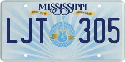 MS license plate LJT305